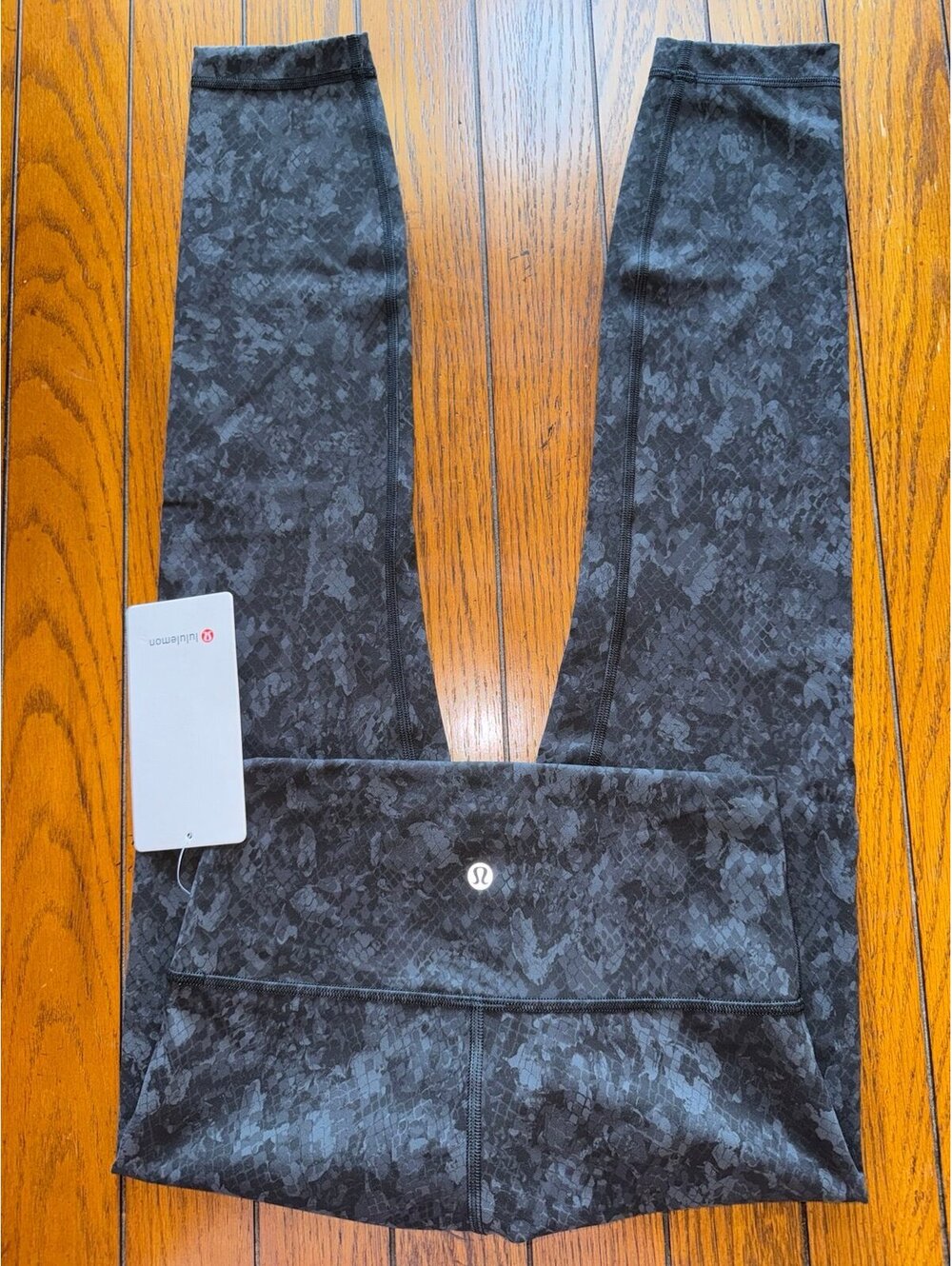 Lululemon Wunder Train High Rise 25” Hideaway Camo Black Size 6 NWT